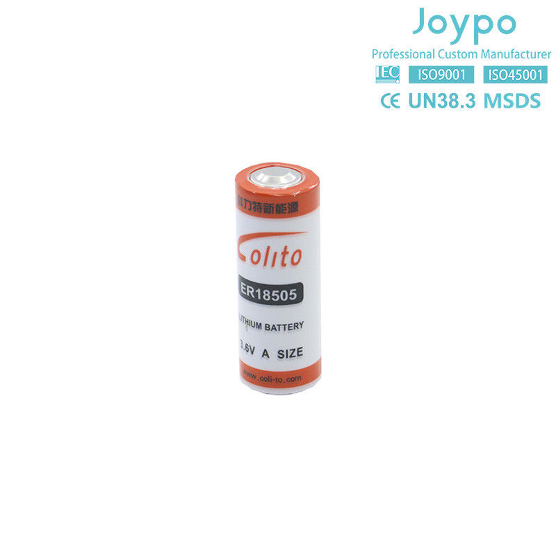 ER18505M নন-রিচার্জেবল লিথিয়াম ব্যাটারি সেল 3.6V 3000mah উচ্চ শক্তি ঘনত্ব স্পাইরাল টাইপ