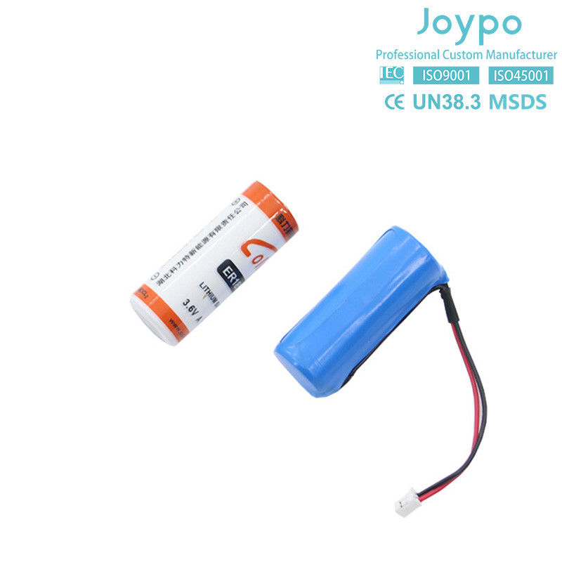 ER18505M নন-রিচার্জেবল লিথিয়াম ব্যাটারি সেল 3.6V 3000mah উচ্চ শক্তি ঘনত্ব স্পাইরাল টাইপ